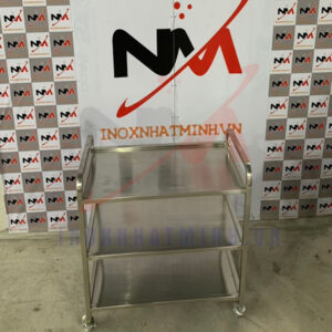 Xe đẩy inox 3 tầng 304 XD-NMXDPV02