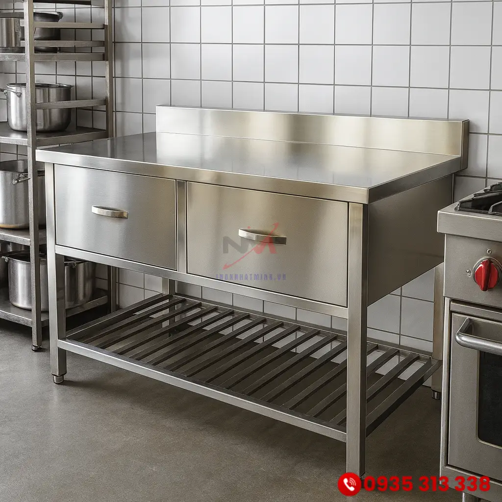 Bàn chặt inox công nghiệp