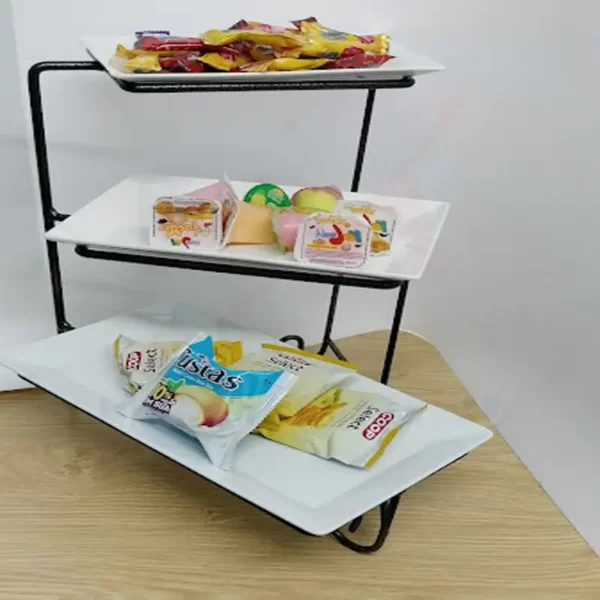 Kệ trưng bày thức ăn buffet 3 tầng inox GK-NM-3T026