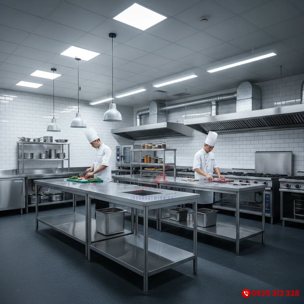 Bàn inox công nghiệp