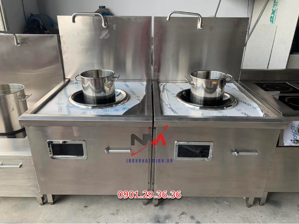 Hai bếp từ công nghiệp mặt lõm đơn