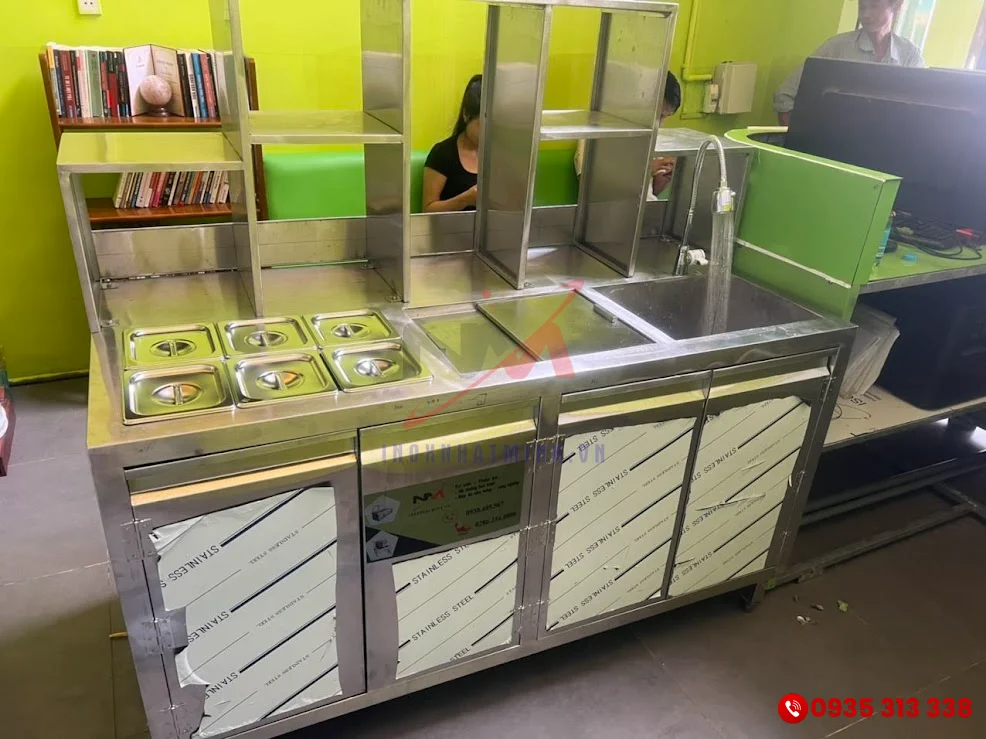 Quầy trà sữa inox 304