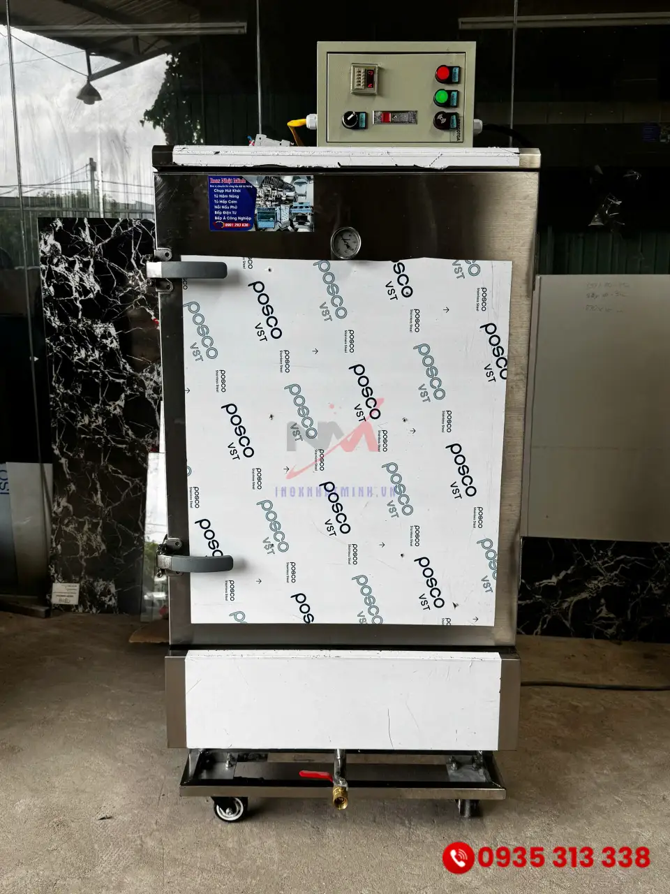 Tủ hấp cơm 12 khay dùng điện