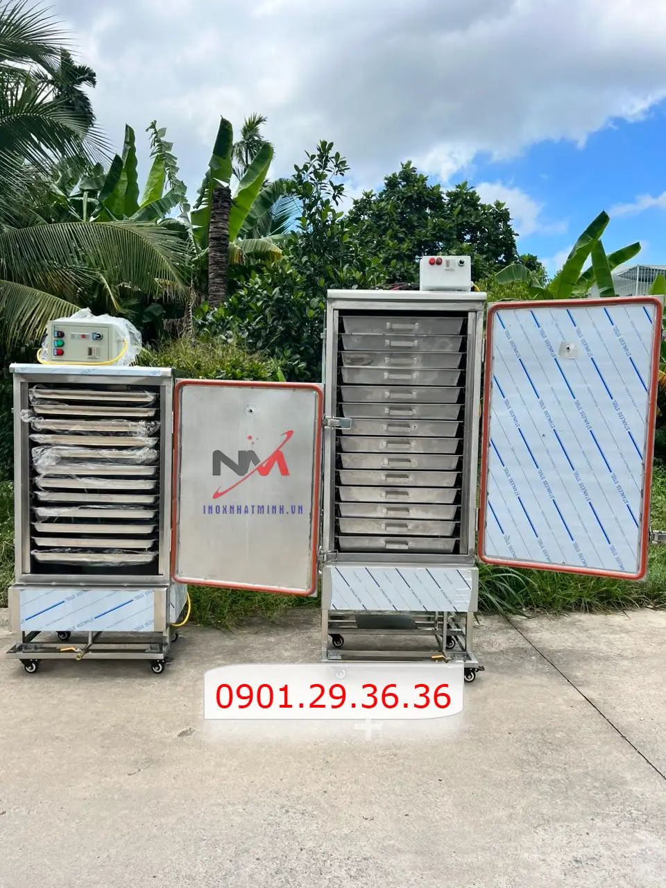 Tủ nấu cơm công nghiệp bằng gas và điện