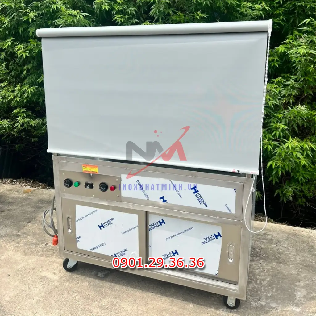 Xe hâm nóng thức ăn có màn chắn côn trùng