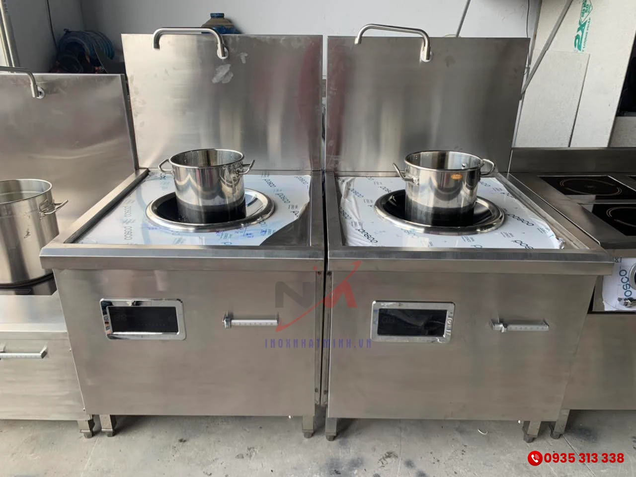 2 bếp từ công nghiệp 5000w mặt lõm