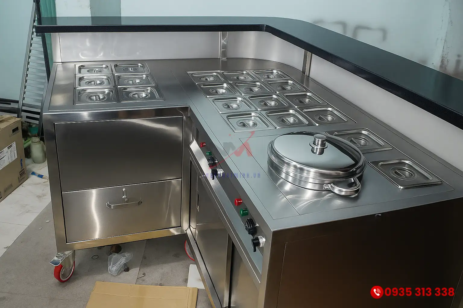 Tủ giữ nóng chữ L