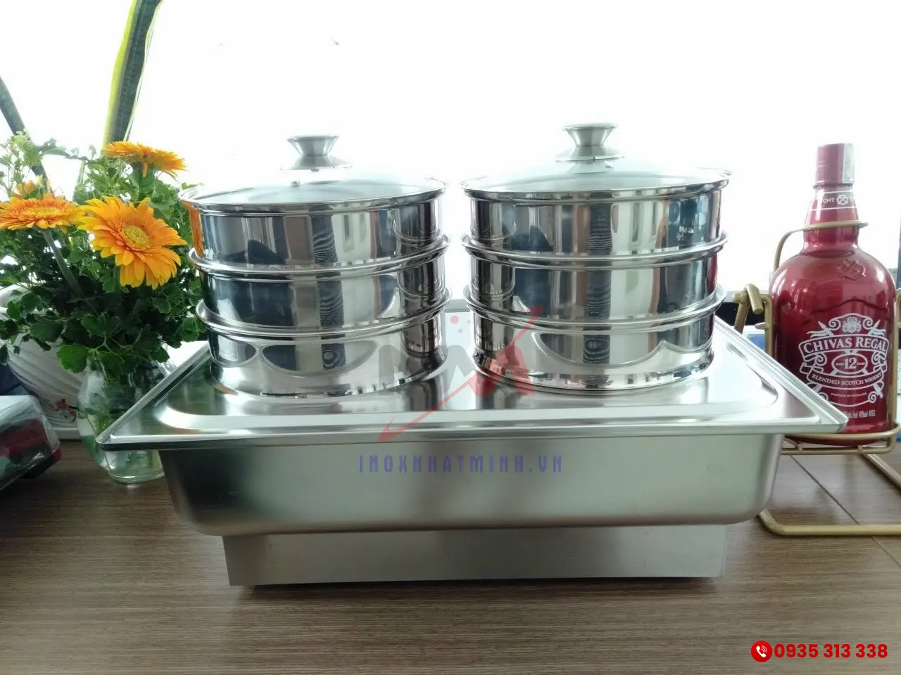 Bếp hấp dimsum đôi