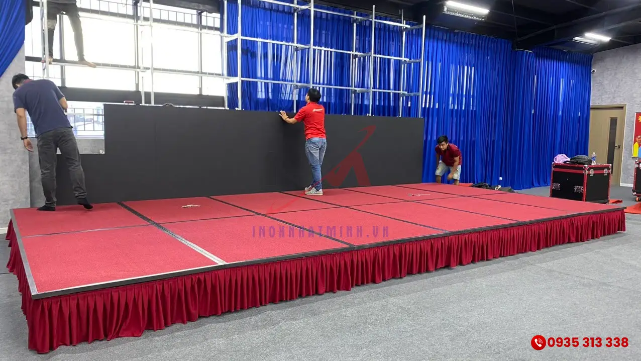 Dự án lắp đặt bục sân khấu di động Inox Nhật Minh