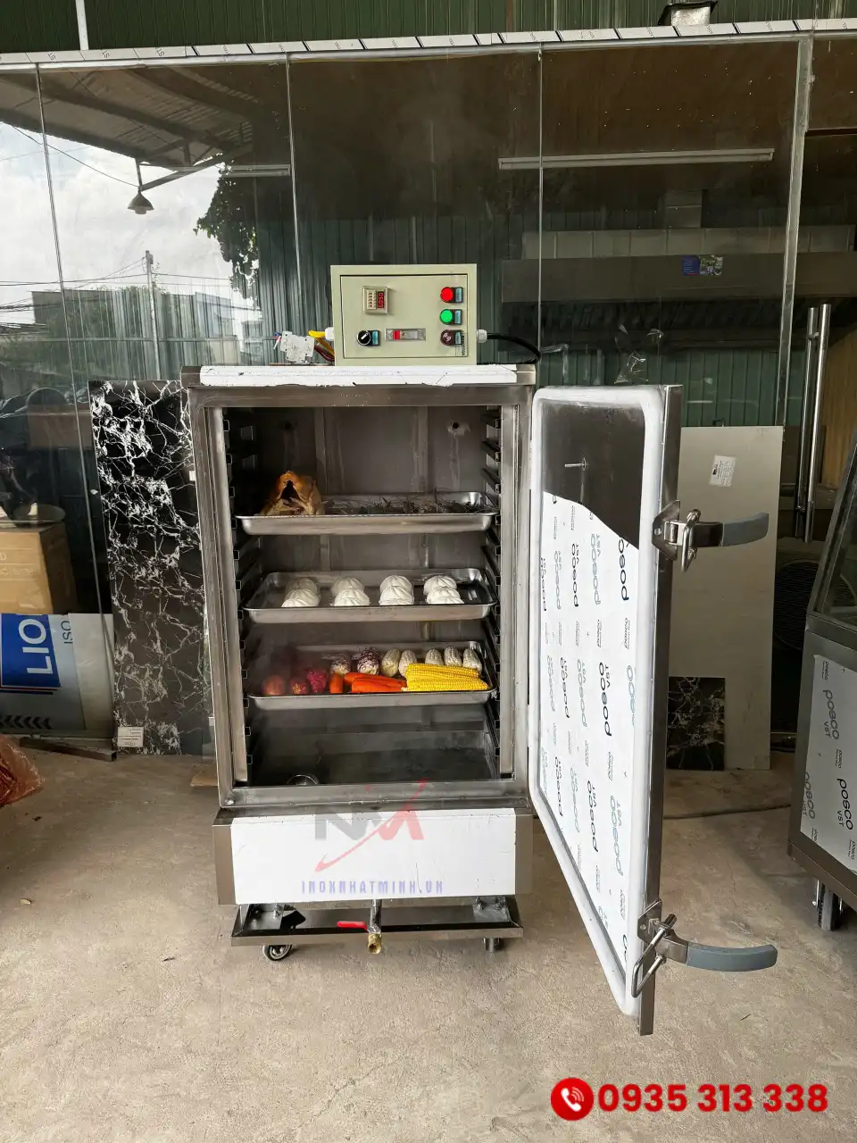 Tủ hấp cơm công nghiệp hấp thức ăn