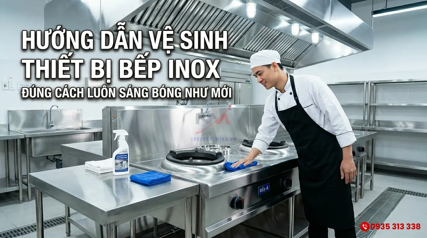 Vệ sinh thiết bị bếp inox