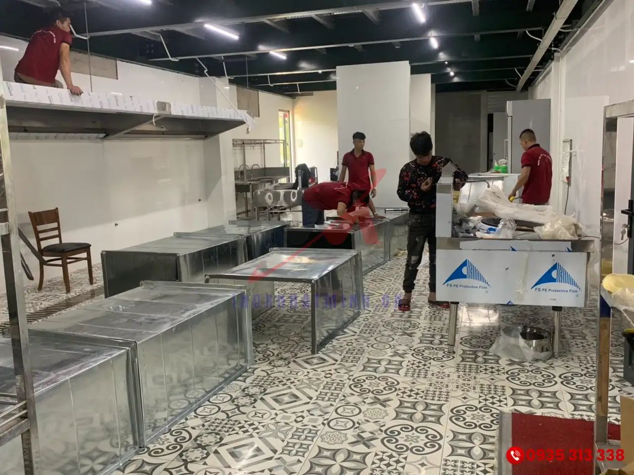 Inox Nhật Minh thi công bếp nhà hàng khách sạn