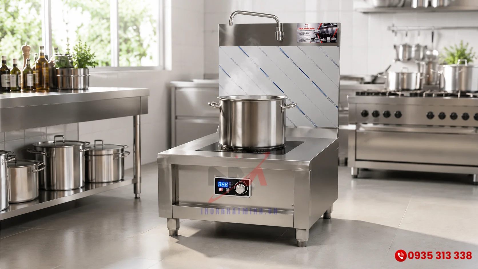 Giải pháp chống cháy nổ với bếp hầm điện từ inox