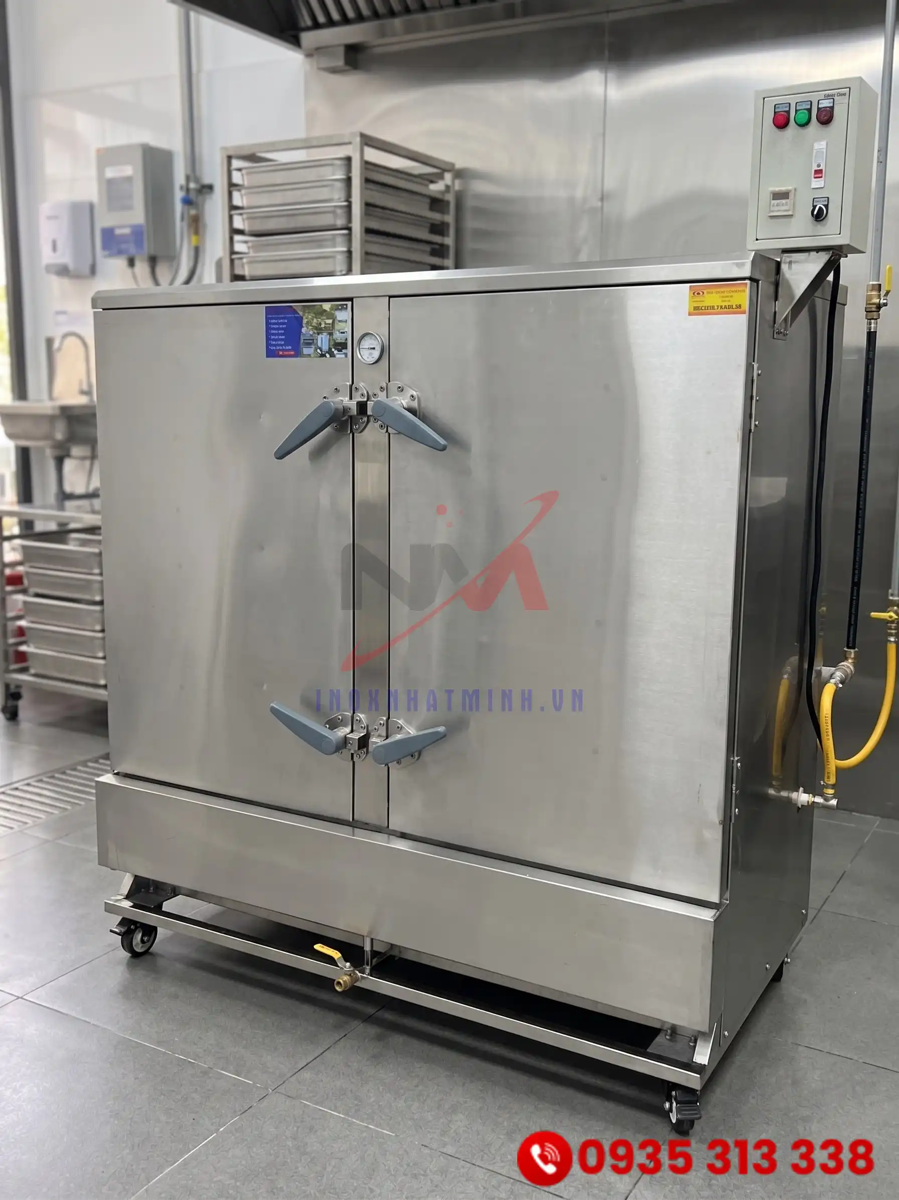 Tủ cơm công nghiệp 24 khay inox 304 cao cấp