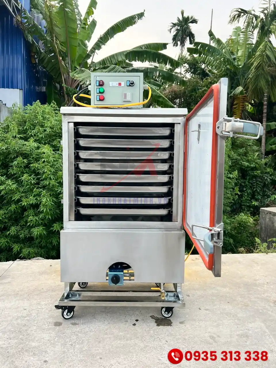 Tủ nấu cơm công nghiệp có hộp điện