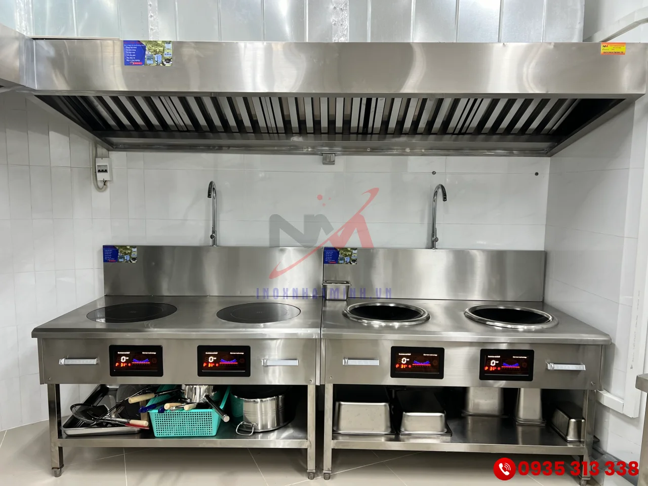 Bếp từ nhà hàng công suất lớn hoạt động ổn định nhờ hạ tầng điện chuẩn