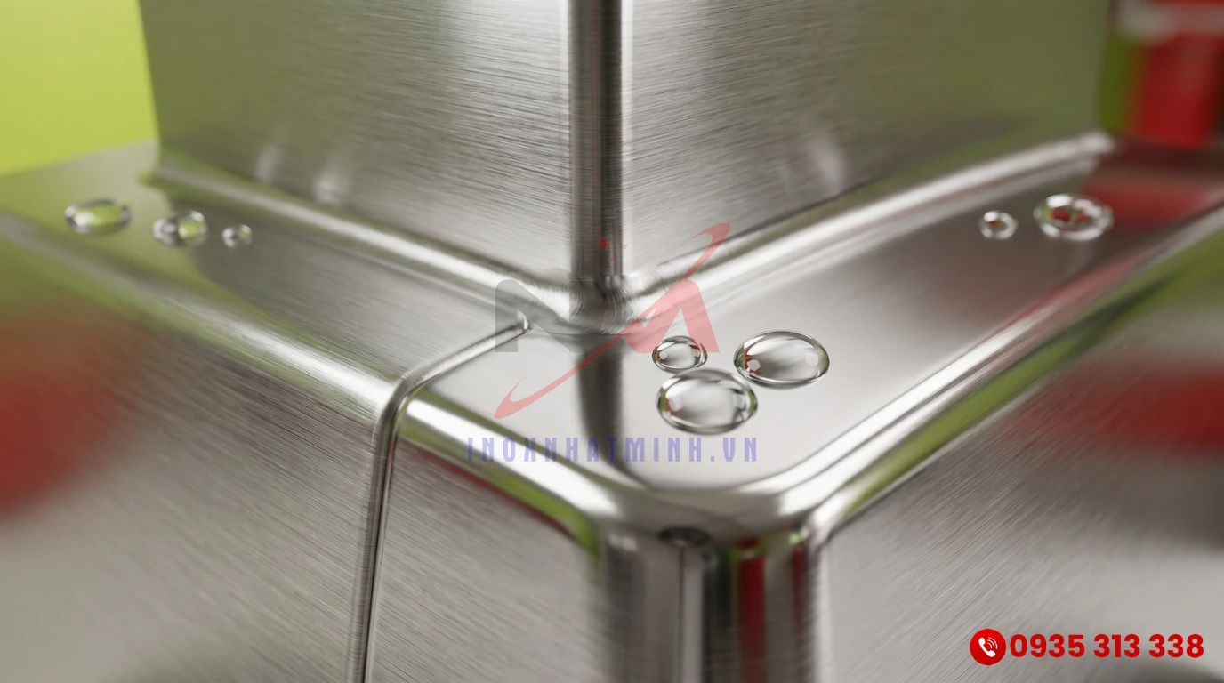 Cận cảnh chất liệu thép không gỉ nguyên khối của máy rửa chén Winterhalter P50