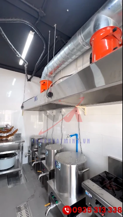 Lắp đặt thực tế bộ nồi nấu phở bằng điện tại nhà hàng ở TPHCM