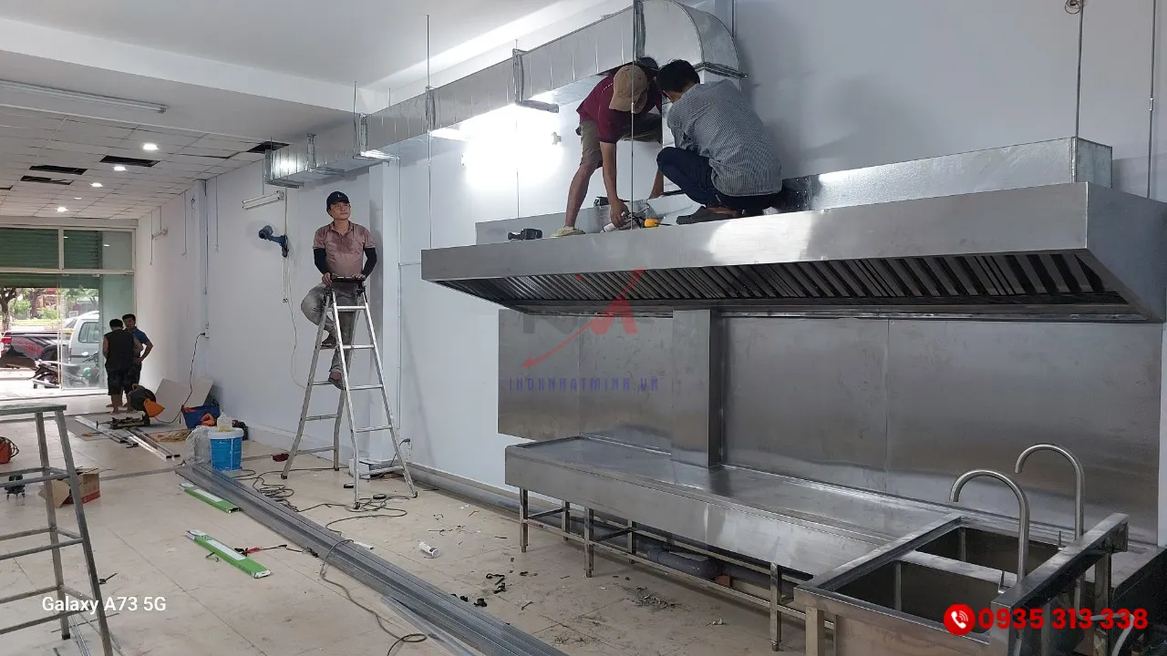 Thi công hệ thống hút khói bếp nhà hàng