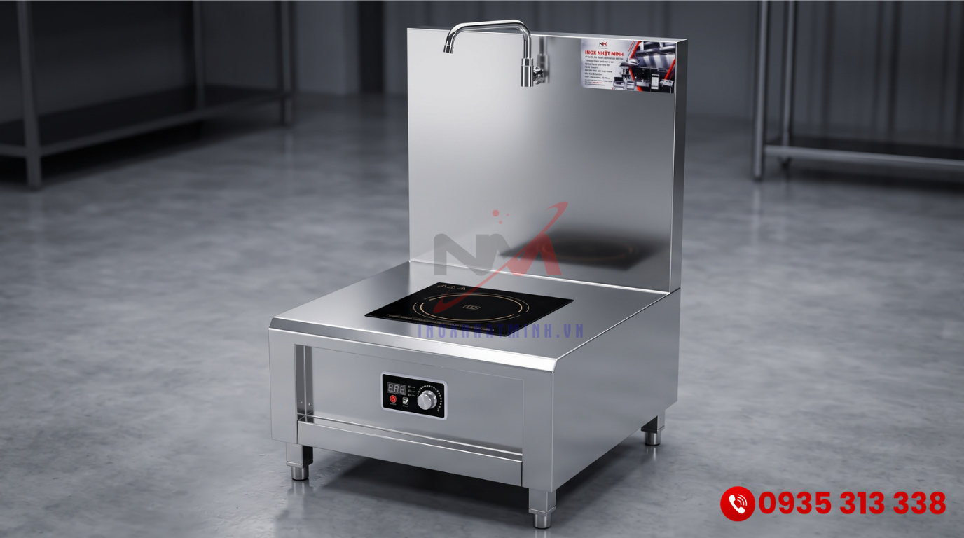 Thiết kế bếp hầm điện chống cháy nổ với hệ thống tủ điện rời an toàn sản xuất tại xưởng Inox Nhật Minh