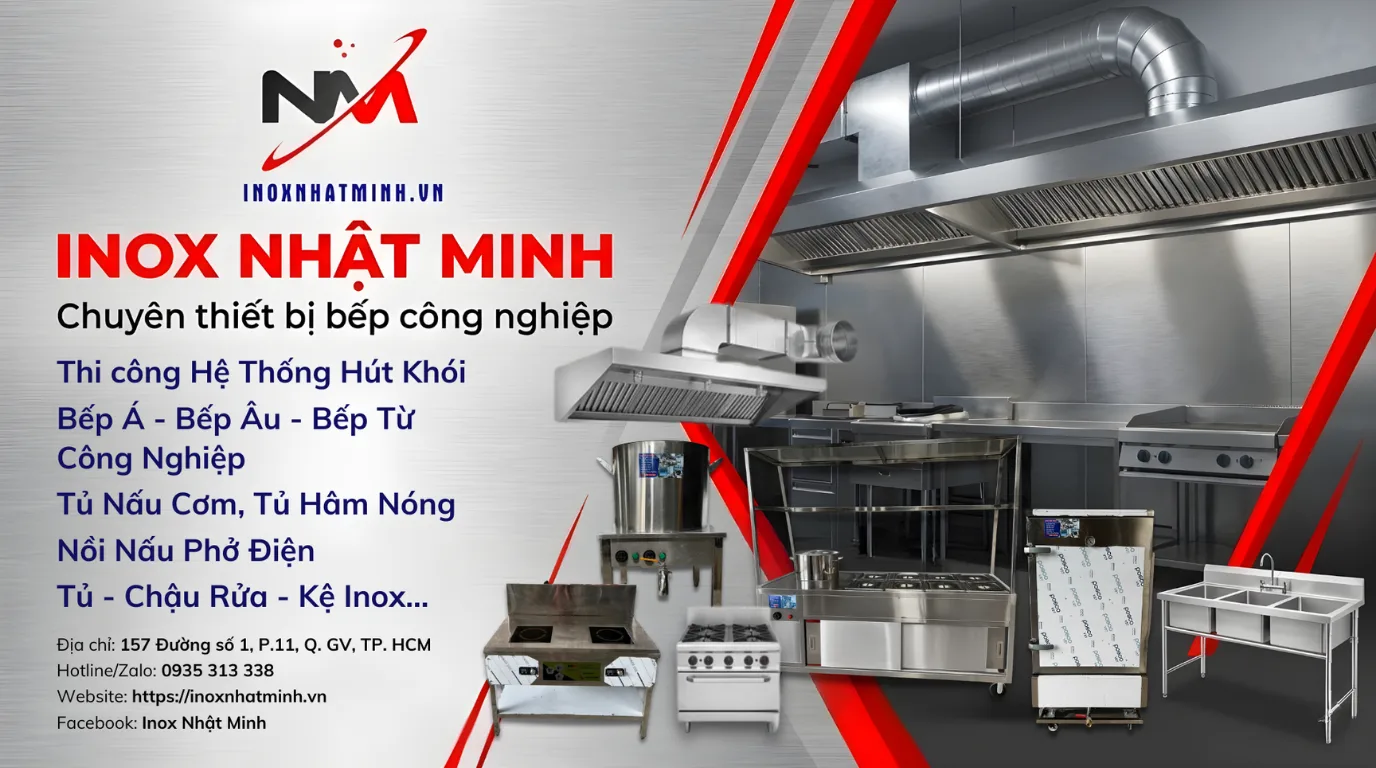 Thiết bị bếp công nghiệp thương hiệu Inox Nhật Minh