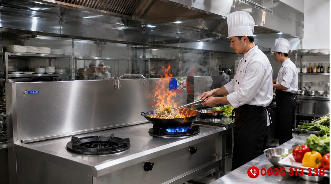 Bảng báo giá bếp á công nghiệp inox trực tiếp tại xưởng Inox Nhật Minh