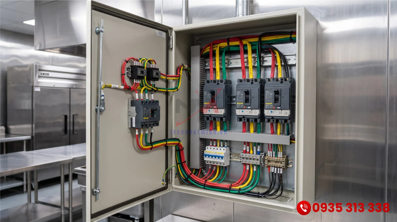 Hệ Thống Aptomat Và Tủ Điện 380V An Toàn Cho Bếp Từ Công Nghiệp