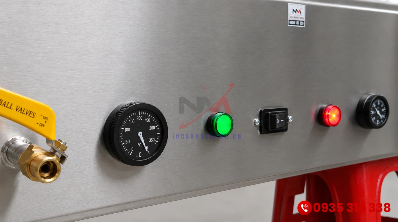 Hệ thống điều khiển nhiệt độ và điện trở an toàn của quầy hâm nóng thức ăn