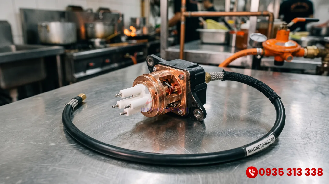 Cấu tạo bộ đánh lửa Magneto tủ nấu cơm bằng gas chính hãng