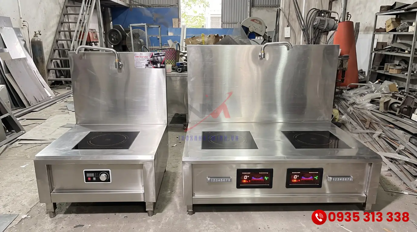 So sánh thiết kế và công suất bếp hầm điện đơn và bếp hầm điện đôi