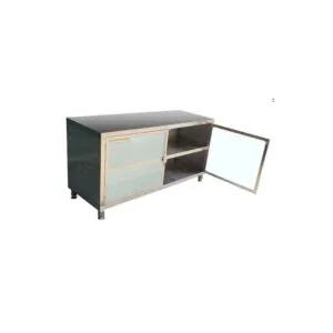 Tủ Inox Cửa Kính 2 Tầng BE-NMTIN06